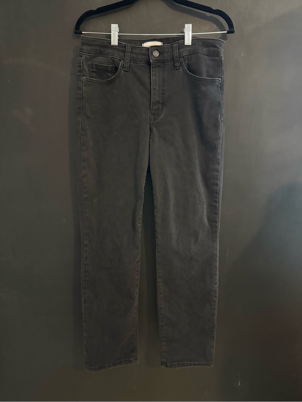 crown & ivy Black Straight-Leg Women's Jeans
